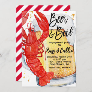 Crawfish Boil Engagement Party Invitation