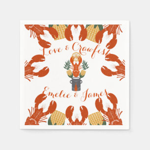 Crawfish Boil Engagement Party-Love & Crawfish Napkin