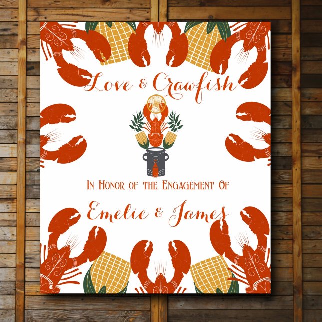 Crawfish Boil Engagement Party Tapestry (Creator Uploaded)