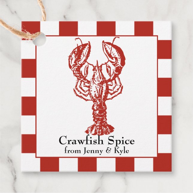 Crawfish Boil Favour Tags (Front)