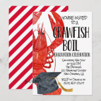 Crawfish Boil Graduation Invitation