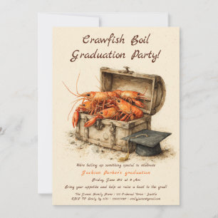Crawfish Boil Graduation Party   Southern Style  Invitation