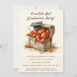 Crawfish Boil Graduation Party Southern Style Invitation