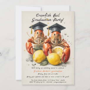Crawfish Boil Graduation Party Southern Style Invitation