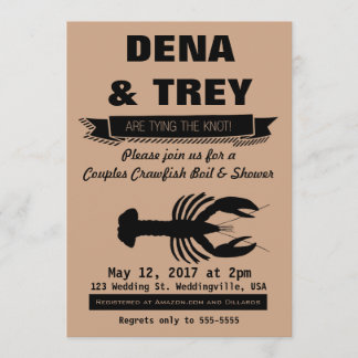 Crawfish Boil Inviation, Wedding Shower Invitation