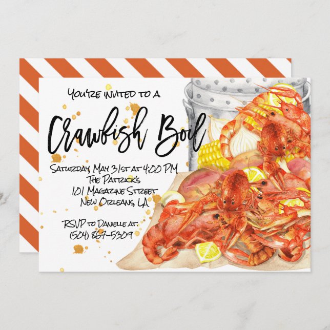 Crawfish Boil Invitation (Front/Back)