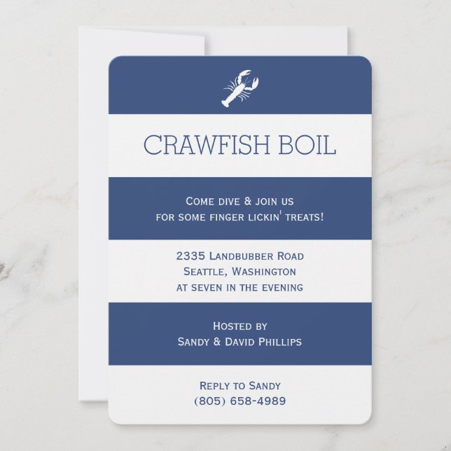 Crawfish Boil Invitation (Front)