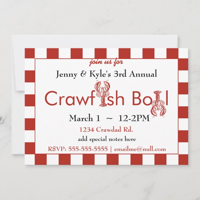 Crawfish Boil Invitations (Front)
