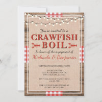 Crawfish Boil Lobster Engagement Party Rustic