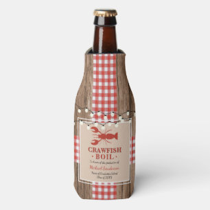 Crawfish Boil Lobster Graduation Party Rustic Bottle Cooler