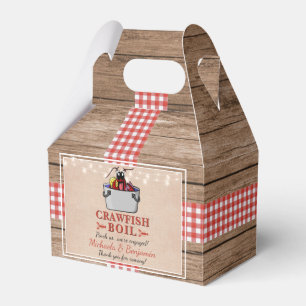 Crawfish Boil Lobster Rustic Engagement Party Favour Box