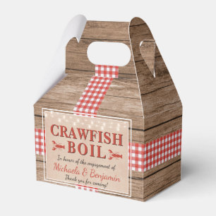 Crawfish Boil Lobster Rustic Engagement Party Favour Box