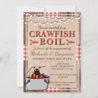 Crawfish Boil Lobster Rustic Engagement Party