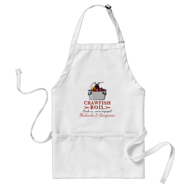 Crawfish Boil Lobster Seafood Party Engagement Standard Apron (Front)