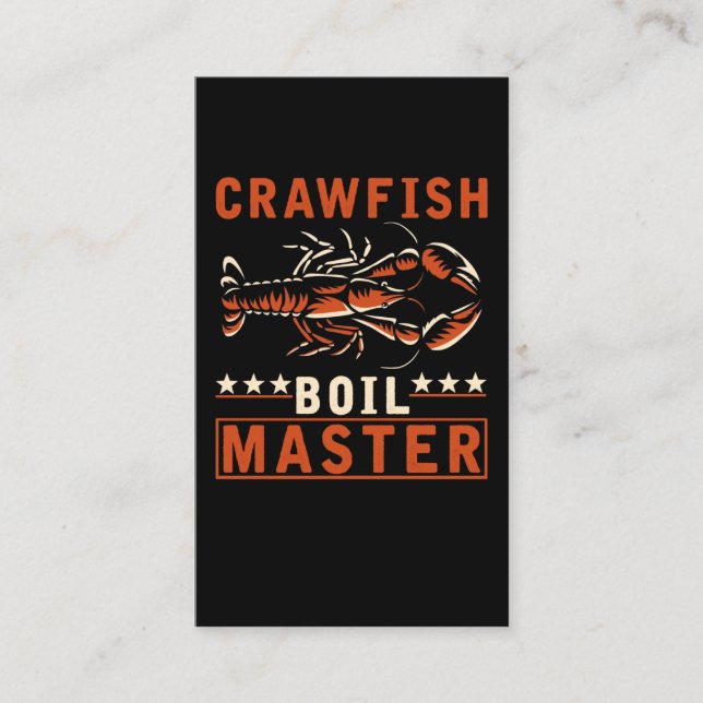 Crawfish Boil Master Funny Crayfish Cook Business Card (Front)