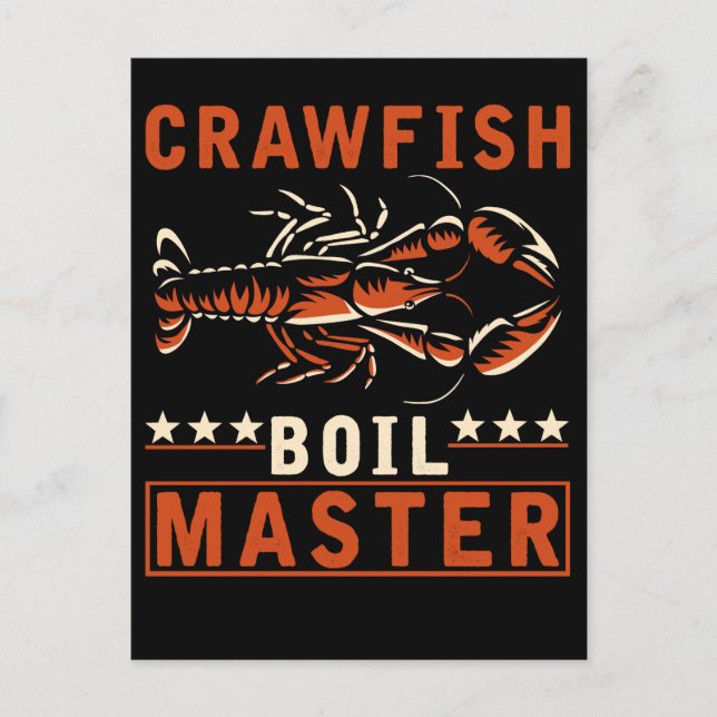 Crawfish Boil Master Funny Crayfish Cook Postcard (Front)