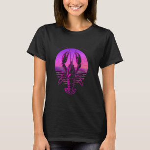 Crawfish Boil Party 80s Retro Sunset Cool Lobster T-Shirt
