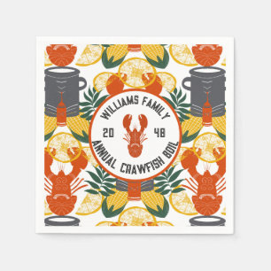 Crawfish Boil Party –Cajun Seafood Celebration Napkin