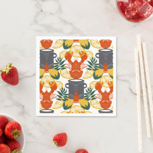 Crawfish Boil Party –Cajun Seafood Celebration Napkin