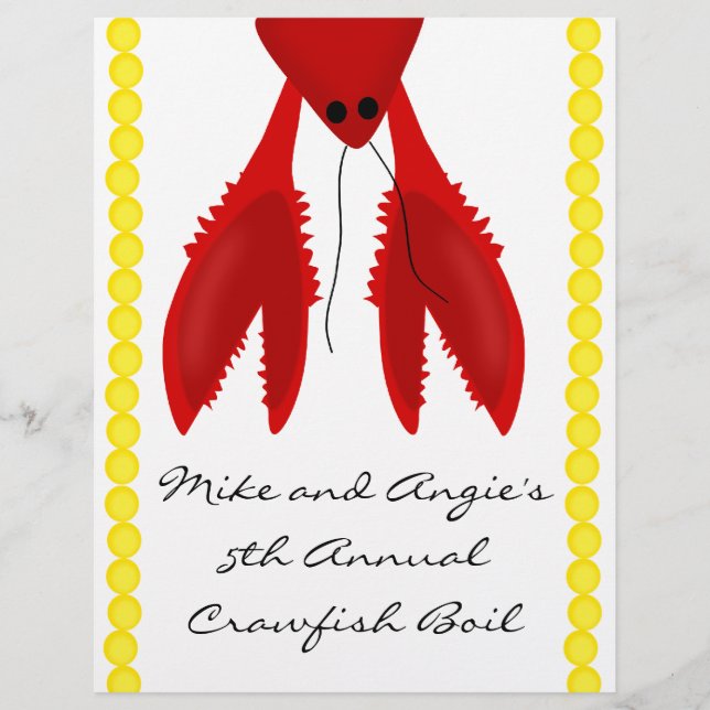 Crawfish Boil Party Flyer (Front)