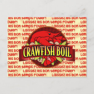 Crawfish Boil Party Invitation Postcard
