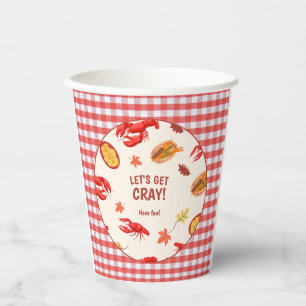 Crawfish Boil Party Picnic Celebration Cute Paper Cups
