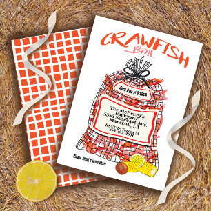 Crawfish Boil Party Poster Invitations