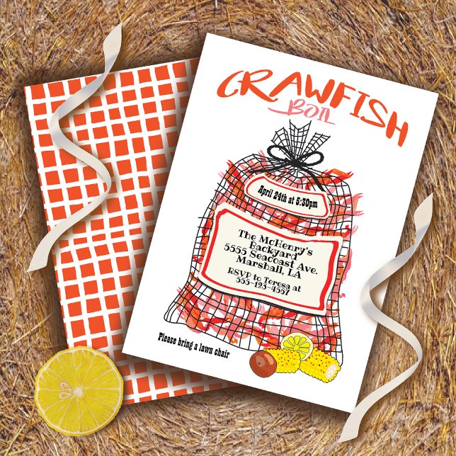 Crawfish Boil Party Poster Invitations (Creator Uploaded)