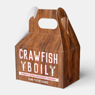 Crawfish Boil Rustic Couple Shower Engagement Favour Box