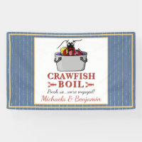 Crawfish Boil Seafood Blue Gold Engagement Party
