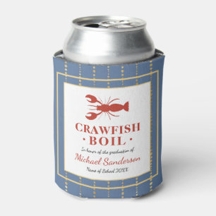 Crawfish Boil Seafood Blue Graduation Party Can Cooler