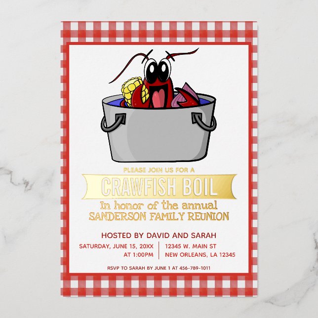 Crawfish Boil Seafood Party Picnic Family Reunion (Front)