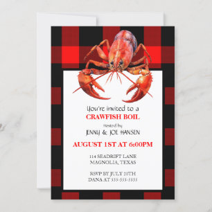 Crawfish Boil Seafood Summer Party Invitation