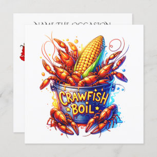 CRAWFISH BOIL - See Back -  Invitation