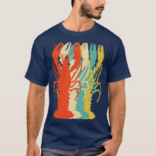Crawfish Boil Silhouette Retro Pop Art Cajun Graph T-Shirt