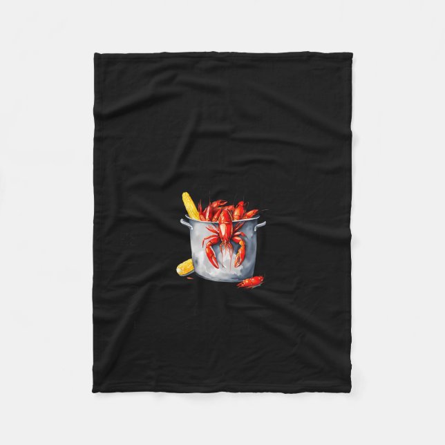 Crawfish Boil Social Club Cajun Seafood Festival S Fleece Blanket (Front)