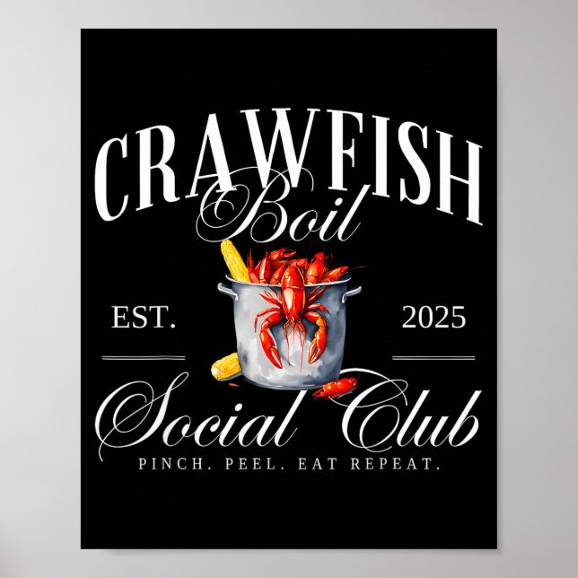 Crawfish Boil Social Club Cajun Seafood Festival S Poster (Front)