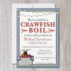 Crawfish Boil Special Event School Graduation  Invitation