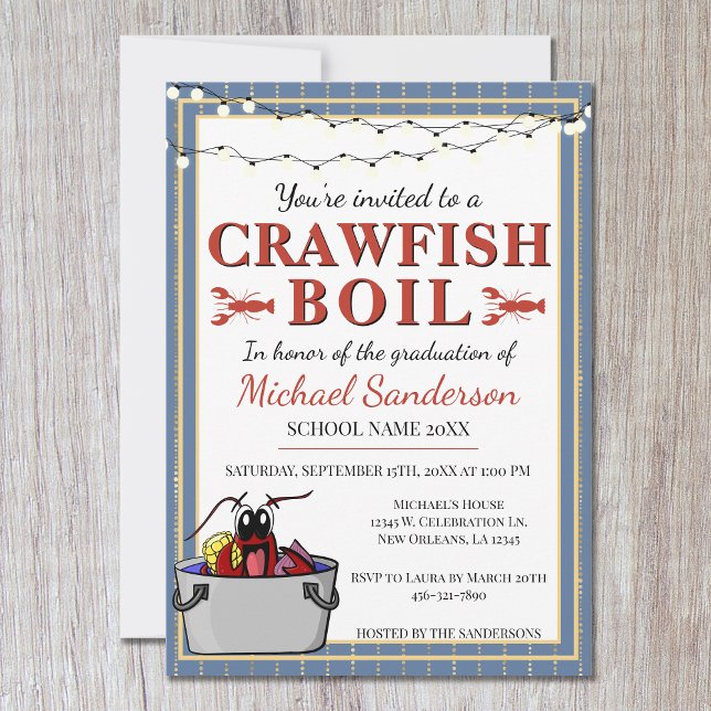 Crawfish Boil Special Event School Graduation  Invitation (Creator Uploaded)