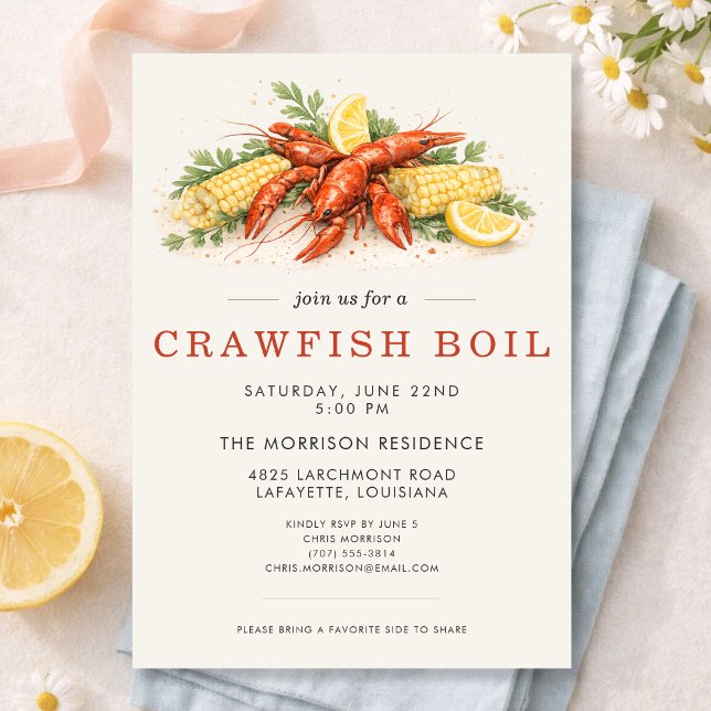 Crawfish Boil Summer Party Invitation (Creator Uploaded)