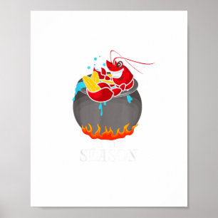 Crawfish Boil Tis The Season Crawdaddy Crayfish Fu Poster