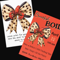 Crawfish Boil with Leopard Bow and Cute Mudbug
