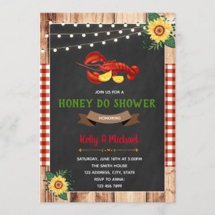 Crawfish boild honey do shower invitation