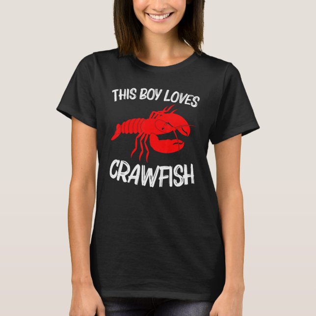 Crawfish Boys Kids Crayfish  Crawfish Eating T-Shirt (Front)