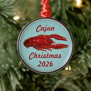 Crawfish Cajun Christmas Ornament