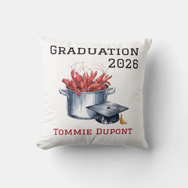 Crawfish & Caps: A Boiled Graduation Celebration  Cushion (Front)