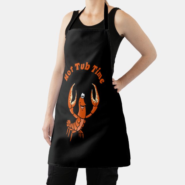 Crawfish Cartoon Design add text, Apron (Insitu)