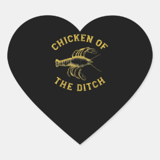 Crawfish Chicken Ditch Cajun Food Mudbag Gift Heart Sticker