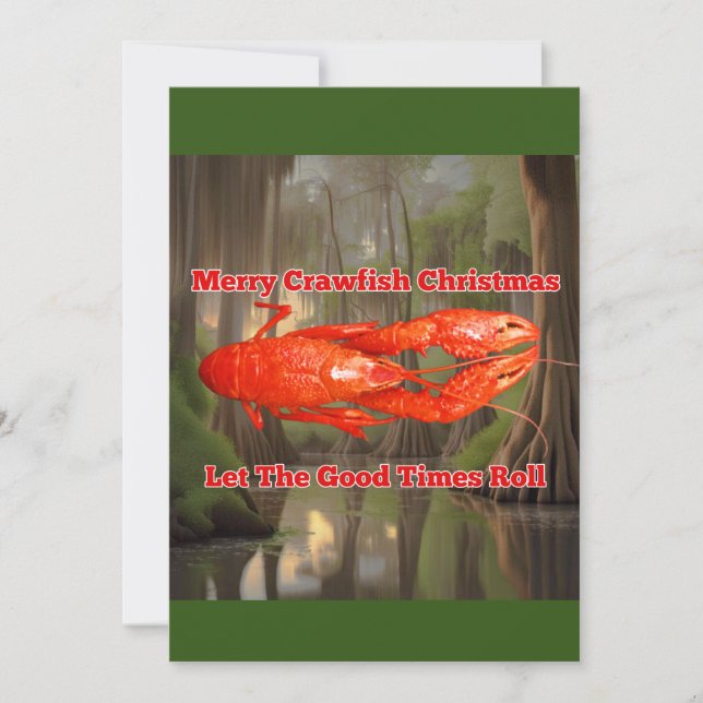 Crawfish Christmas Card (Front)