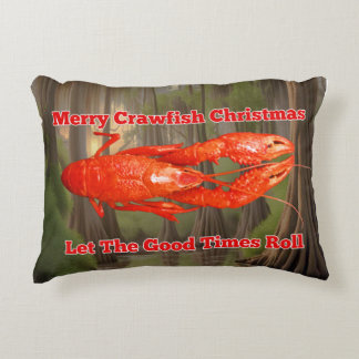 Crawfish Christmas Decorative Cushion